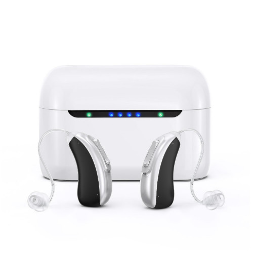 Set aparate auditive digitale reincarcabile G22BT, cu filtru anti-suierat, personalizare frecvente