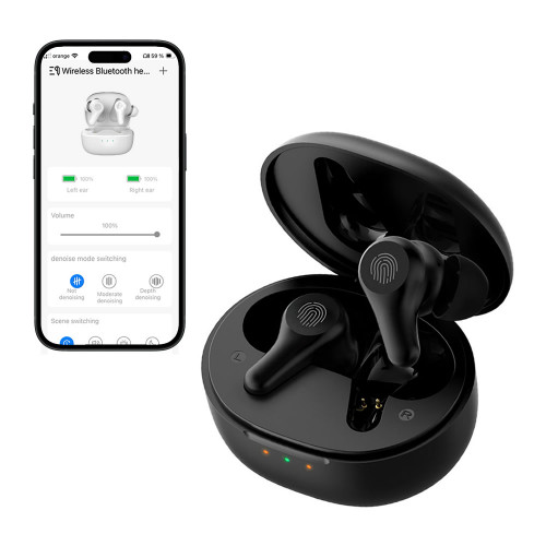Set aparate auditive digitale reincarcabile T010, conexiune Bluetooth, control din aplicatie smartphone, personalizare frecvente