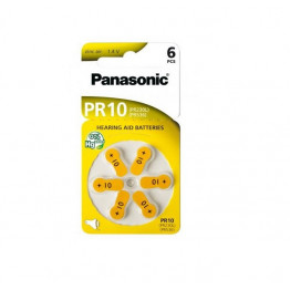 Baterii Zinc-Aer Panasonic PR10 pentru aparatele auditive - 6 buc.