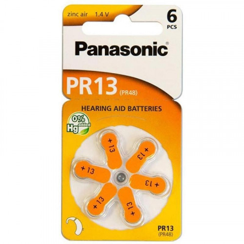 Panasonic PR13 - baterii ZincAir 1.4V, 6 buc Panasonic PR13 - baterii ZincAir 1.4V, 6 buc