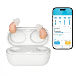 Set Aparate auditive reincarcabile digitale AudiSound 6116E, aproape invizibile, aplicatie smartphone pentru control si personalizare frecvente Set Aparate auditive reincarcabile digitale AudiSound 6116E, aproape invizibile, aplicatie smartphone pentru control si personalizare frecvente