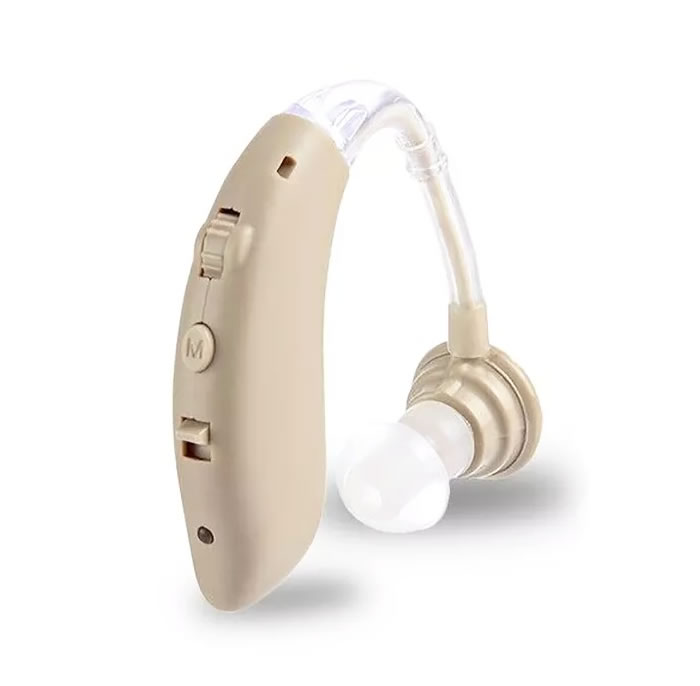 Amplificator auditiv reincarcabil G-25-BT Beige, functie conectare Bluetooth